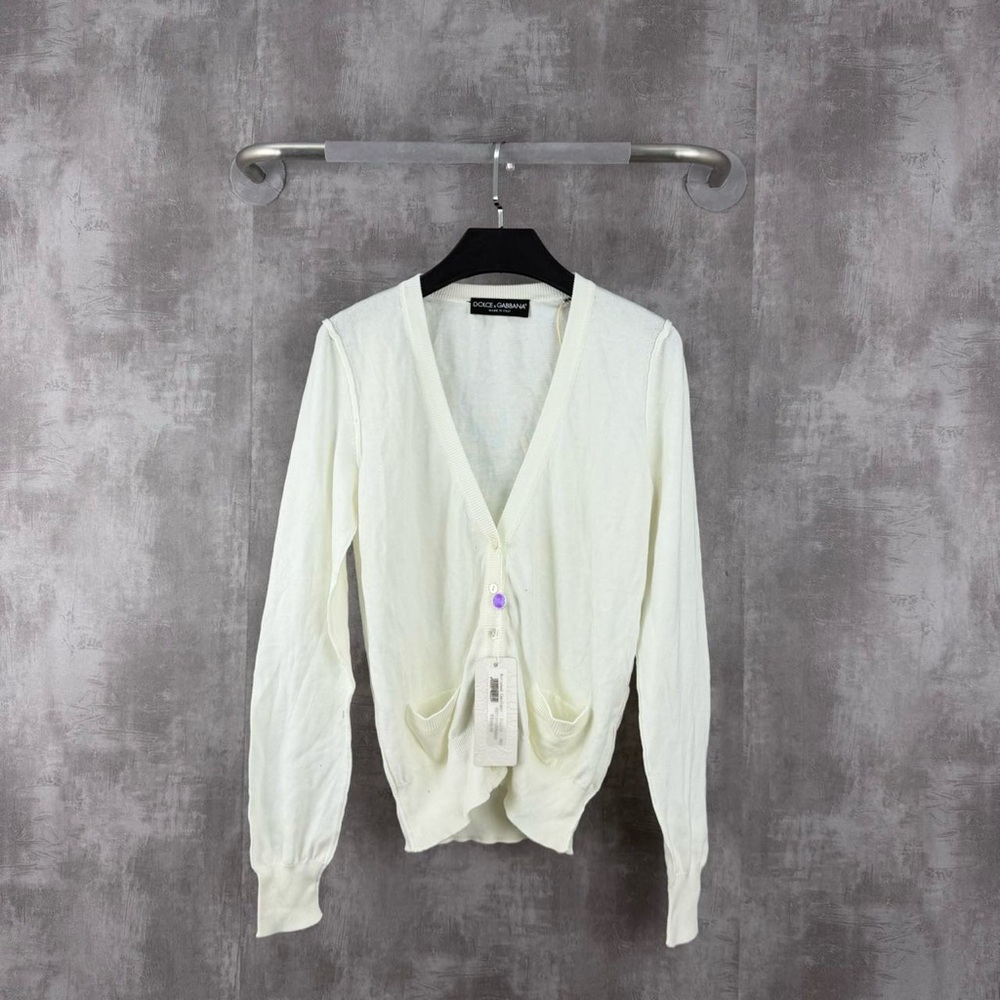 🚩steal Authentic Dolce & Gabbana Cream Knitwear